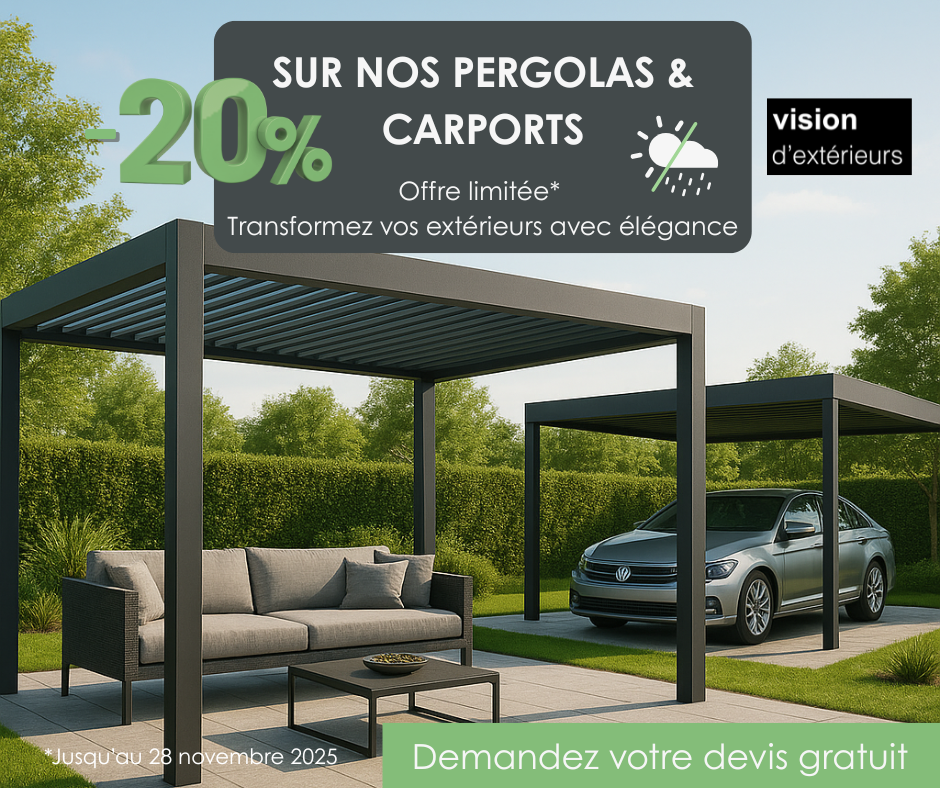 promo remise pergola bioclimatique et carport